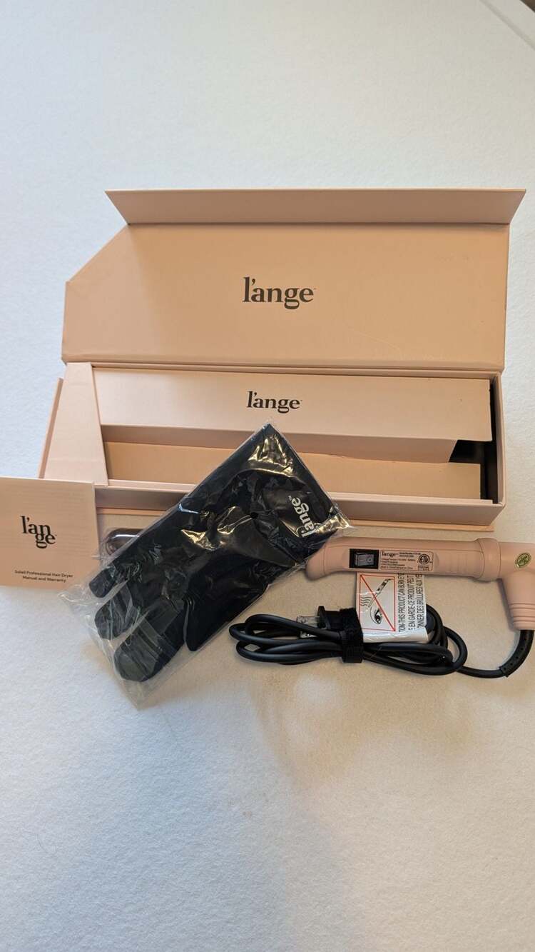L'ange Ondulé 25mm Titanium Curling Wand in Blush New open box - Picture 2 of 5